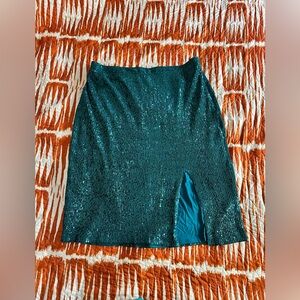 Teal Sequin Party Skirt – Maeve by Anthropologie, Size 2X